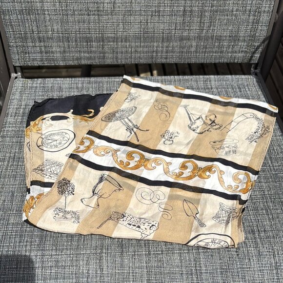 Vintage Liz Claiborne 100% Silk Elegant Patterned Fabric - Picture 2 of 6